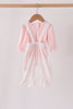Pink santa claus dot applique ruffle 2pc set