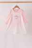 Pink santa claus dot applique 2pc set