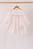 Pink santa claus dot applique ruffle dress