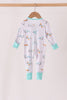 Airplane bamboo zipper romper