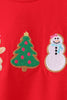 Red Gingerbread Tree Embroidery Bloomer Set
