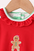 Red Gingerbread Tree Embroidery Bubble Set