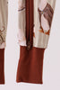 Brown goose print bamboo zipper romper