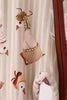 Brown goose print bamboo zipper romper
