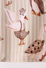 Brown goose print bamboo pajama set