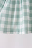 Sage Turkey Embroidery Gingham 2pc Pants Set