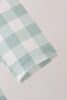Sage Turkey Embroidery Gingham Dress
