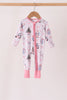 Pink nutcracker bamboo romper