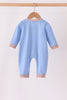 Blue Milk Cookies Embroidery Romper