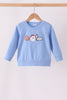 Blue Milk Cookies Embroidery Top