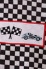 Black car embroidery checkered bubble