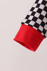 Black car embroidery checkered bubble
