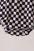 Black car embroidery checkered bubble
