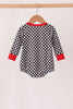 Black car embroidery checkered bubble