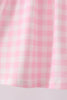 Pink Turkey Embroidery Gingham Bloomer Set