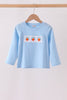 Blue Turkey Embroidery Top