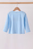 Blue Turkey Embroidery Top