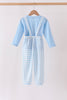 Blue Turkey Embroidery 2pc Jumpsuit Set