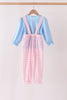 Pink Turkey Embroidery 2pc Jumpsuit Set