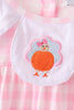 Pink Turkey Embroidery Gingham Pants Set