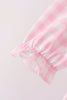 Pink Turkey Embroidery Gingham Pants Set