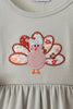 Sage Turkey Applique Dress