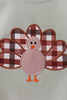 Sage Turkey Applique Plaid Pants Set