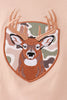 Camo Deer Applique Hoodie