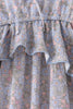 Blue Floral Ruffle Mom Dress