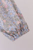 Blue Floral Ruffle Mom Dress