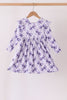 Purple Bow Zip Bamboo Dress