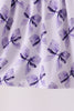 Purple Bow Zip Bamboo Dress
