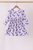 Purple Bow Zip Bamboo Dress