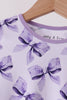 Purple Bow Zip Bamboo Pajama Set