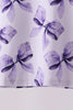 Purple Bow Zip Bamboo Pajama Set