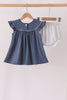 Navy football bow french knot bloomer set