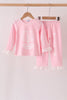 Pink skeleton print ruffle pants set