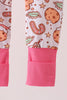 Pink milk cookie bamboo ruffle romper