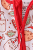 Red milk cookie bamboo romper