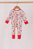 Red milk cookie bamboo romper