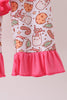 Pink milk cookie bamboo ruffle pajama set