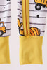 Yellow Construction Trucks Zip Bamboo Romper