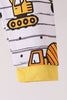 Yellow Construction Trucks Bamboo Pajama Set