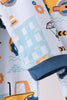 Blue Construction Trucks Bamboo Pajama Set