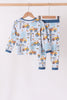 Blue Construction Trucks Bamboo Pajama Set