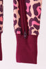 Pink leopard bamboo zipper romper