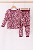 Pink leopard bamboo pajama set