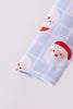 Blue Santa Claus Zip Bamboo Romper