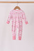 Pink Santa Zip Bamboo Romper