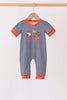 Auburn War Eagle Embroidery Romper